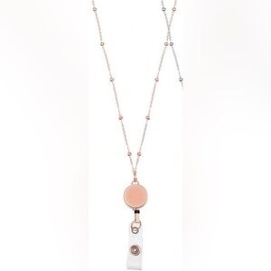 Badge Lanyard Stainless Steele (Rose Gold)